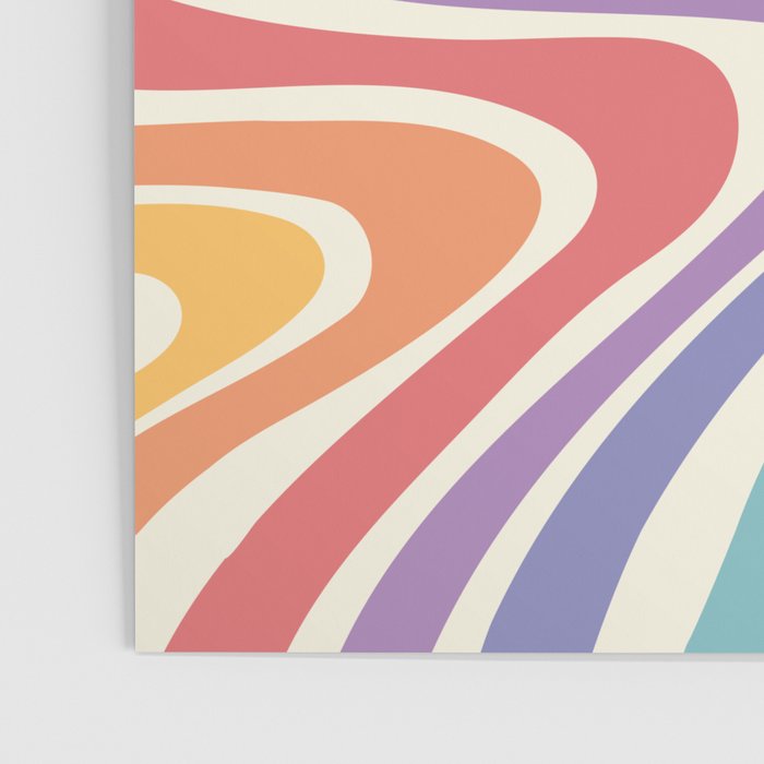 Colorful Rainbow Warp Swirl Lines II Poster Gallery Image 3