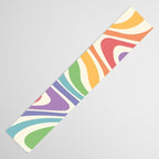 Colorful Rainbow Warp Swirl Lines II Table Runner Gallery Image 3