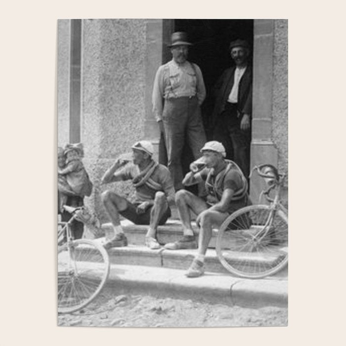 Tour De France Cyclists Drinking Beers Poster Gallery Image 1