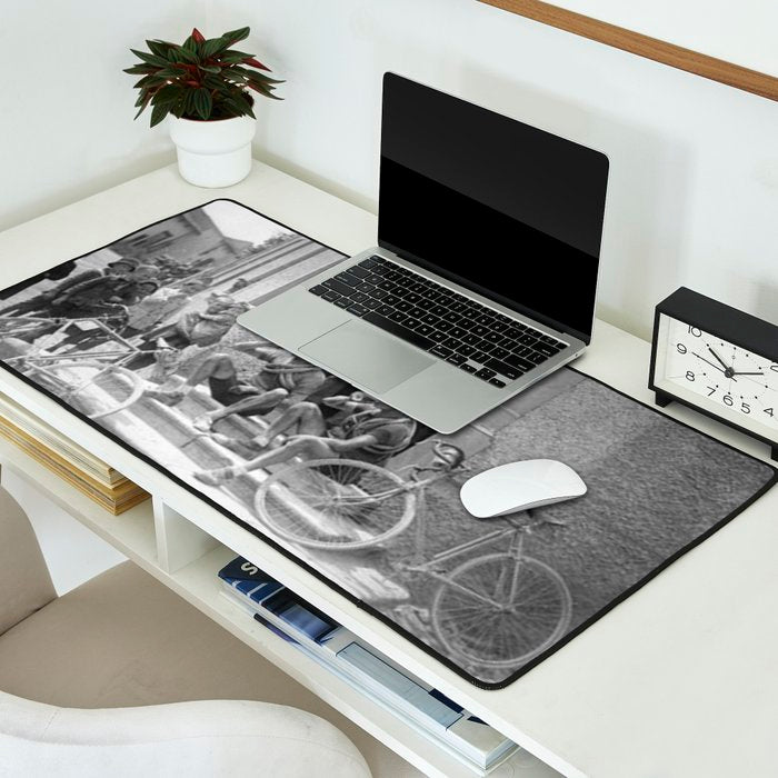 Tour De France Cyclists Drinking Beers Desk Mat Gallery Image 2