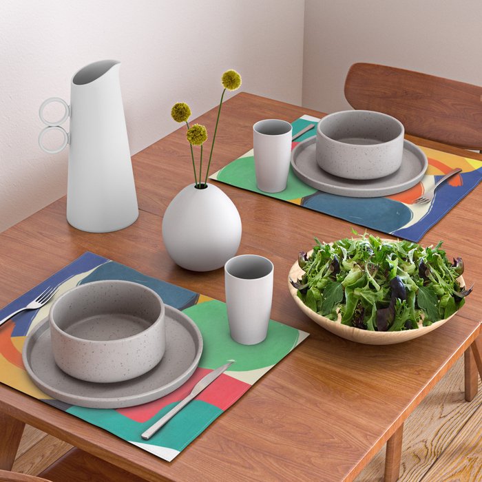 Modern Abstract Shape 03 Placemat Gallery Image 2