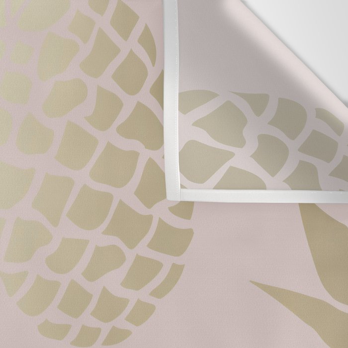 Glam, Pineapple Art, Pink Aesthetic with Gold Wall Tapestry Gallery Image 3
