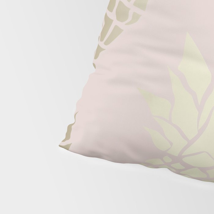 Glam, Pineapple Art, Pink Aesthetic with Gold Pillow Sham Gallery Image 4