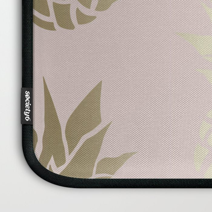 Glam, Pineapple Art, Pink Aesthetic with Gold Laptop Sleeve Gallery Image 3