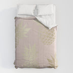 Glam, Pineapple Art, Pink Aesthetic with Gold Comforter Gallery Image 6