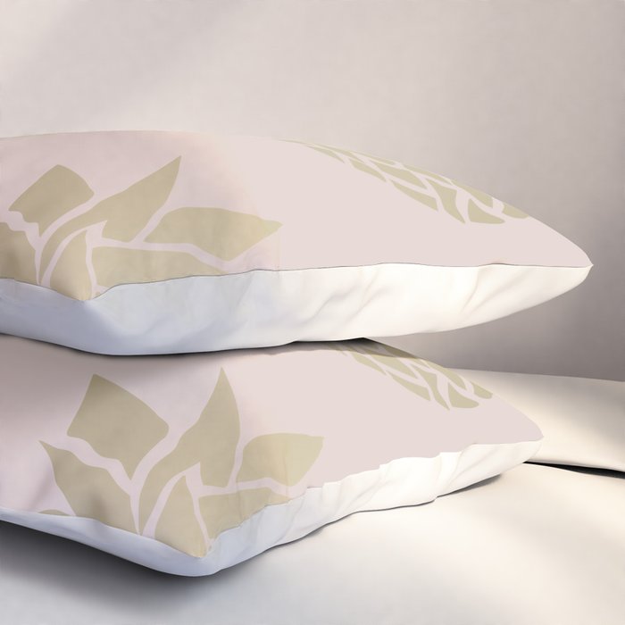 Glam, Pineapple Art, Pink Aesthetic with Gold Pillow Sham Gallery Image 3
