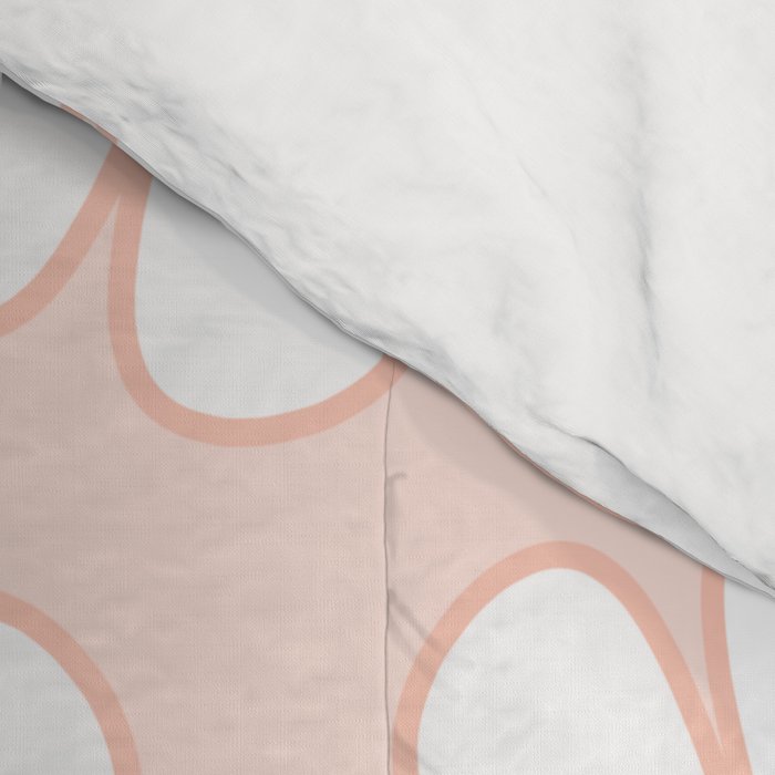 Cheerful Retro Daisy Floral Pattern in Pale Pastel Blush Pink Comforter Gallery Image 4