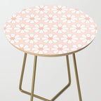 Cheerful Retro Daisy Floral Pattern in Pale Pastel Blush Pink Side Table Gallery Image 2