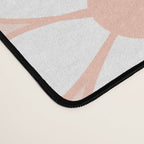 Cheerful Retro Daisy Floral Pattern in Pale Pastel Blush Pink Desk Mat Gallery Image 4