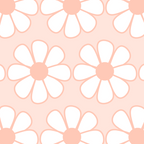 Cheerful Retro Daisy Floral Pattern in Pale Pastel Blush Pink Coffee Mug Gallery Image 2