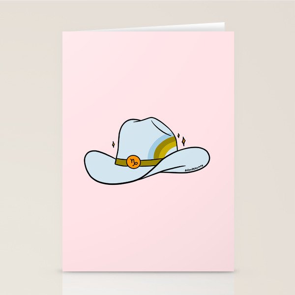 Capricorn Cowboy Hat Stationery Card Gallery Image 2