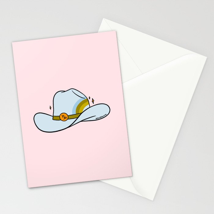 Capricorn Cowboy Hat Stationery Card Gallery Image 2