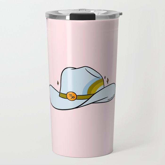 Capricorn Cowboy Hat Travel Mug Gallery Image 1