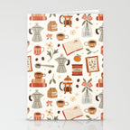 Gouache Books and Coffee Stationery Card Gallery Image 2