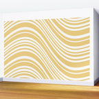 Wavy Stripes XLIV - Pastel Yellow Wall Mural Gallery Image 2