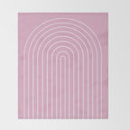 Minimal Arch XXVII Blush Pink Modern Geometric Lines Throw Blanket Gallery Image 2