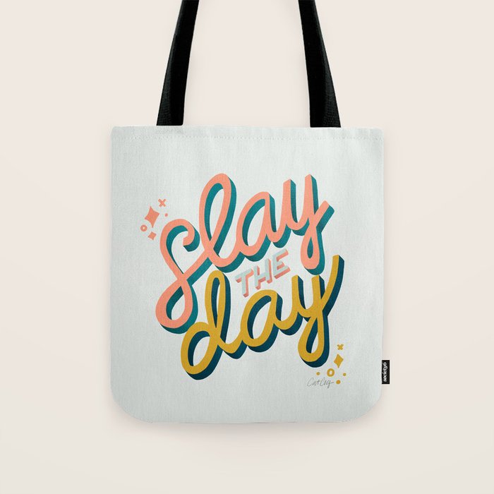 Slay the Day - Marigold & Blush Tote Bag Gallery Image 1
