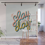 Slay the Day - Marigold & Blush Wall Mural Gallery Image 1