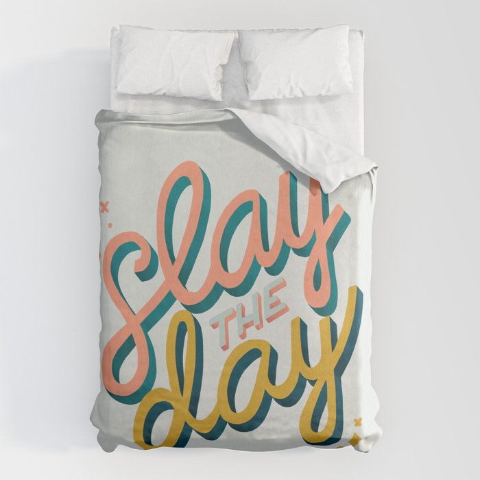Slay the Day - Marigold & Blush Duvet Cover Gallery Image 6
