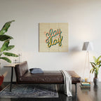Slay the Day - Marigold & Blush Wood Wall Art Gallery Image 2