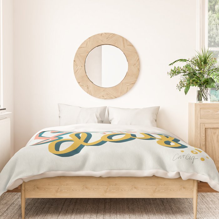 Slay the Day - Marigold & Blush Duvet Cover Gallery Image 3
