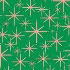 Mid Century Modern Twinkling Stars Retro Atomic Pattern Pink and Green Coffee Mug Gallery Image 2