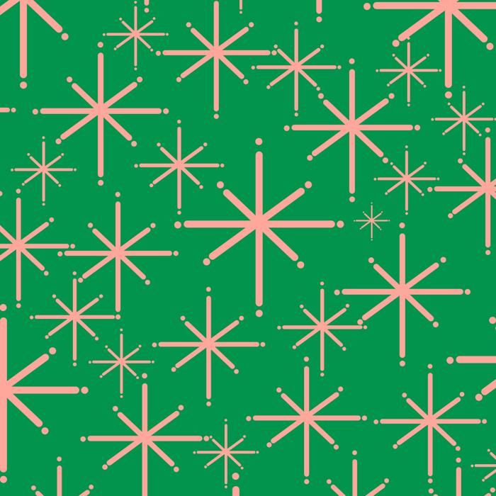 Mid Century Modern Twinkling Stars Retro Atomic Pattern Pink and Green Coffee Mug Gallery Image 2