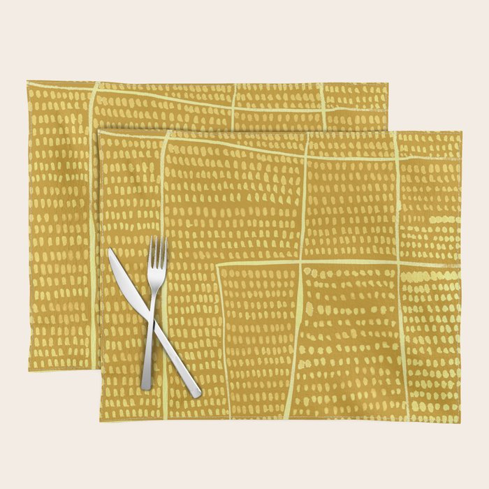 Categorize Print in Yellow Placemat Gallery Image 1