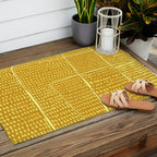 Categorize Print in Yellow Outdoor Rug Gallery Image 2
