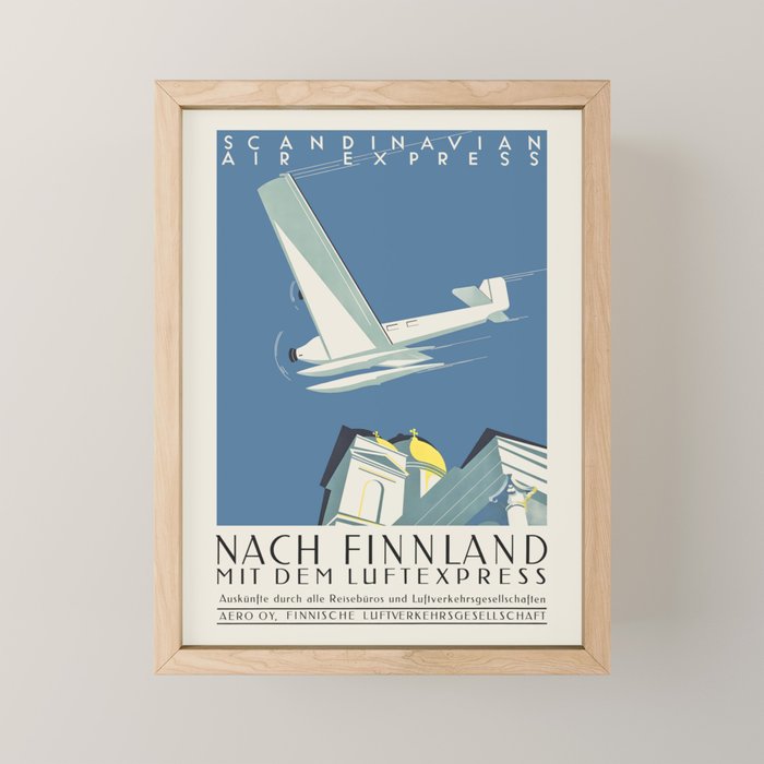 Finland Vintage Travel Poster, 1933 Mini Art Print Gallery Image 1