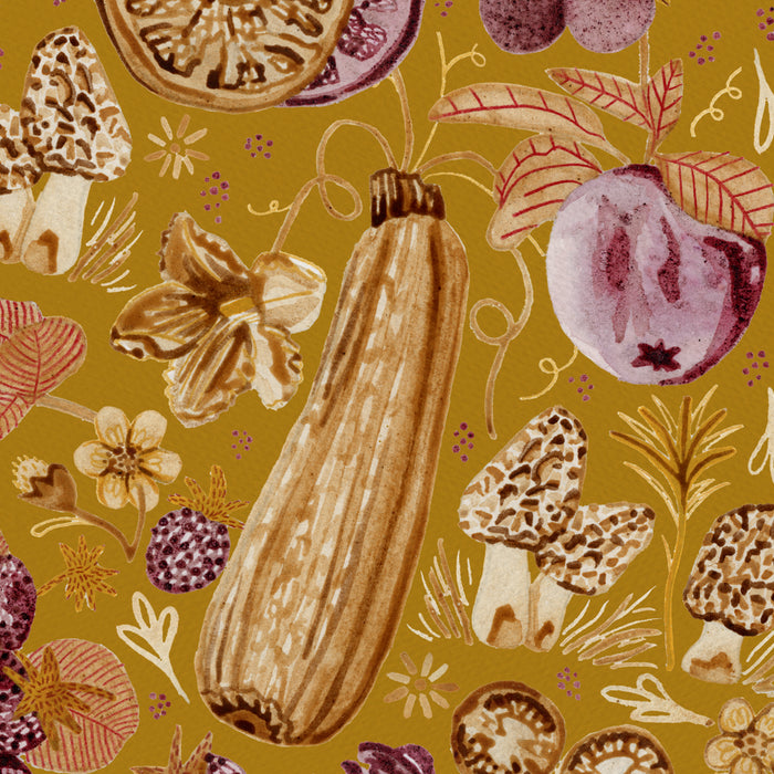 Garden Vegetables & Fresh Fruit in Harvest Yellow Coffee Mug Gallery Image 2
