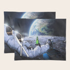 Astronaut on the Moon with beer Placemat Gallery Image 1