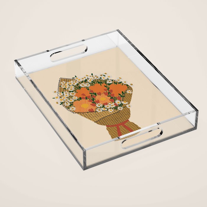 Wildflower Bouquet Acrylic Tray Gallery Image 1