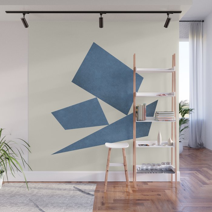 3 Forms Composition - Blue Wall Mural Gallery Image 1