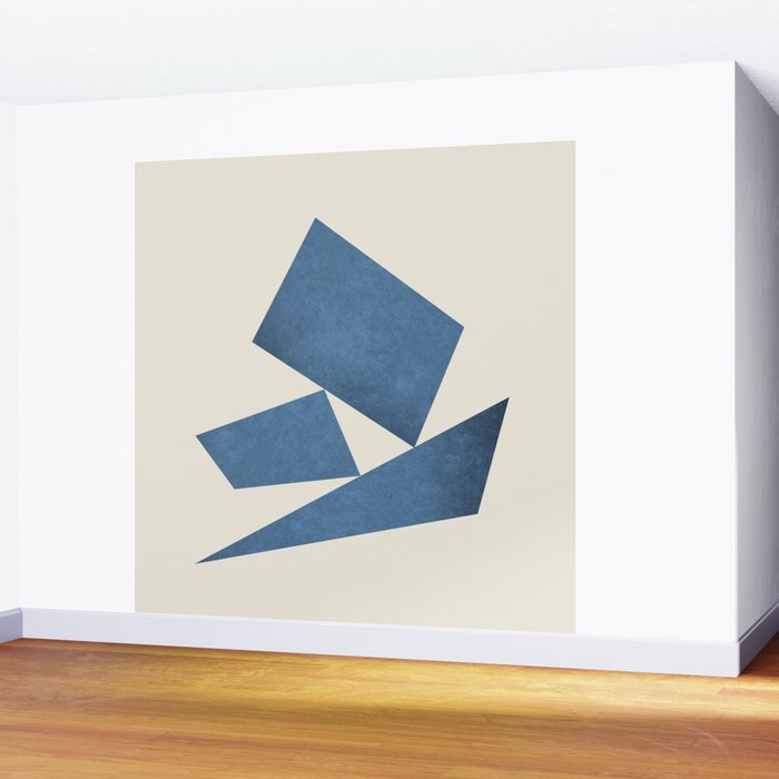 3 Forms Composition - Blue Wall Mural Gallery Image 2