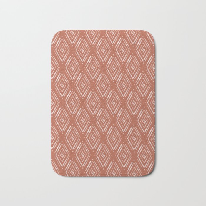 Watercolor Diamonds <> Rusted Pink Bath Mat Gallery Image 1