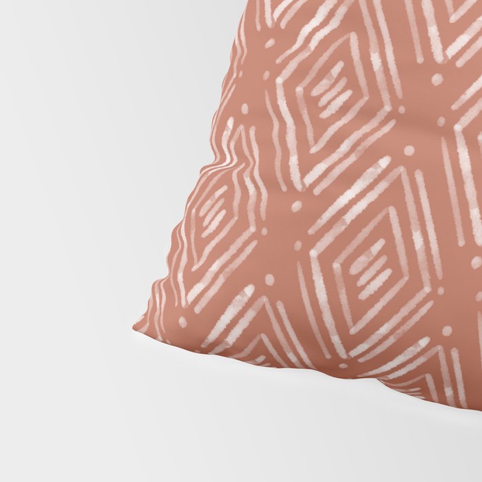 Watercolor Diamonds <> Rusted Pink Pillow Sham Gallery Image 4