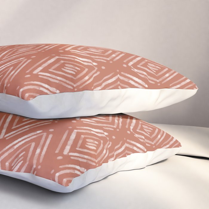 Watercolor Diamonds <> Rusted Pink Pillow Sham Gallery Image 3
