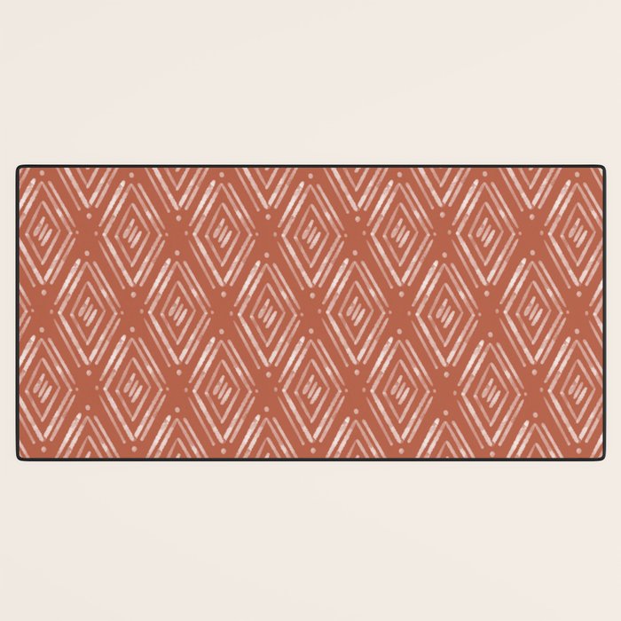 Watercolor Diamonds <> Rusted Pink Desk Mat Gallery Image 3