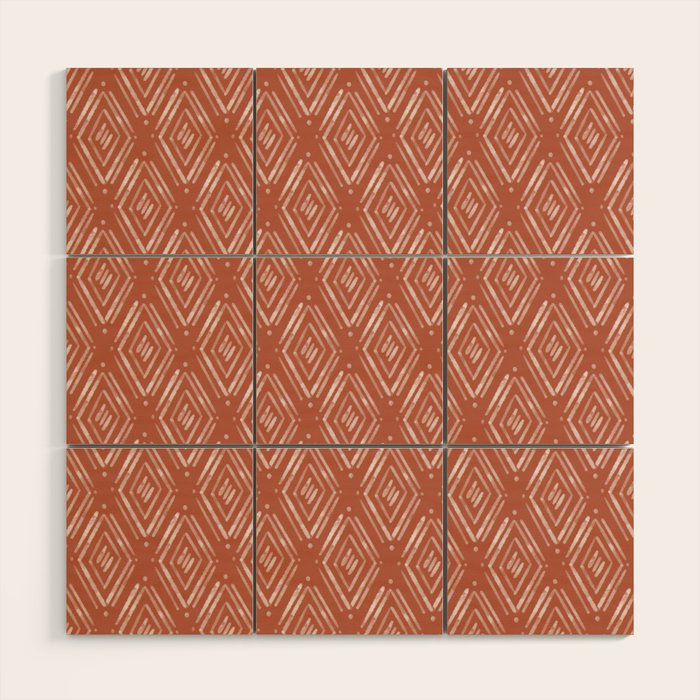 Watercolor Diamonds <> Rusted Pink Wood Wall Art Gallery Image 1