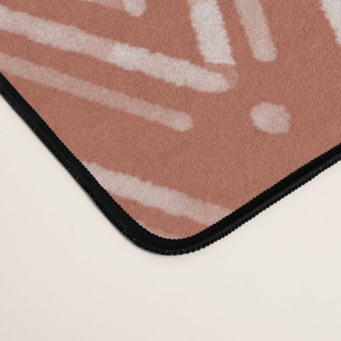Watercolor Diamonds <> Rusted Pink Desk Mat Gallery Image 4