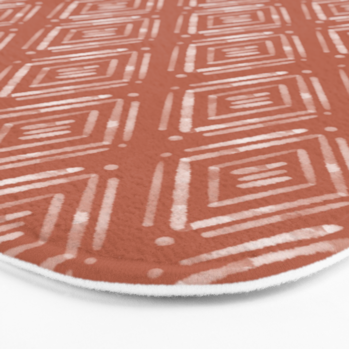 Watercolor Diamonds <> Rusted Pink Bath Mat Gallery Image 3