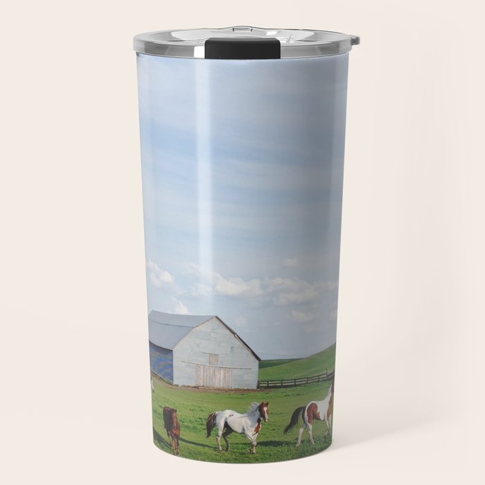 Farm Horses Travel Mug Gallery Image 1