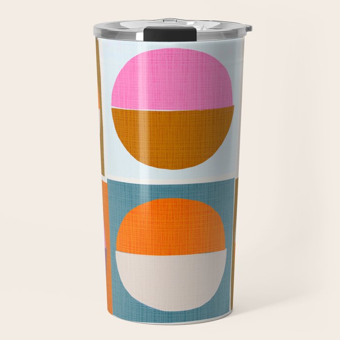 Mid-Mod Sun and Moon Pattern Collage Travel Mug Gallery Image 1