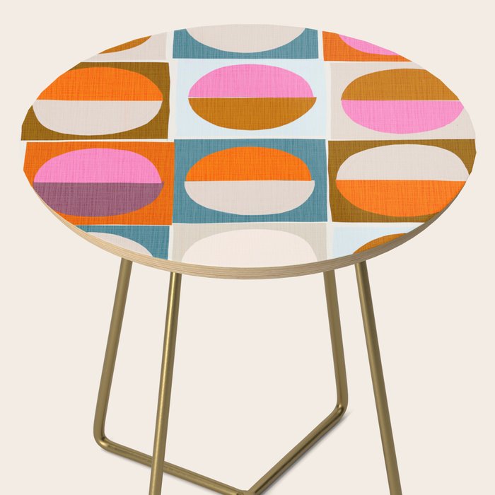 Mid-Mod Sun and Moon Pattern Collage Side Table Gallery Image 2