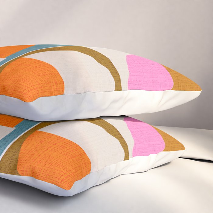 Mid-Mod Sun and Moon Pattern Collage Pillow Sham Gallery Image 3