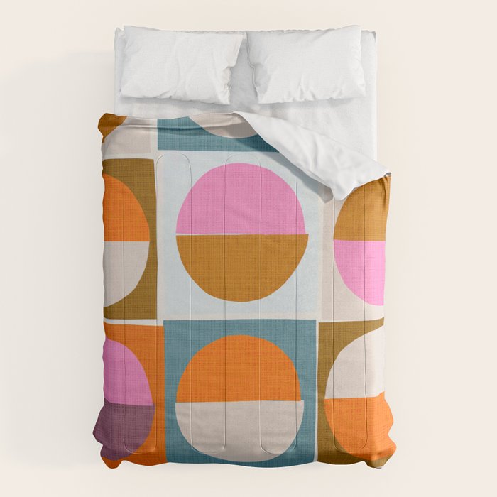 Mid-Mod Sun and Moon Pattern Collage Comforter Gallery Image 6