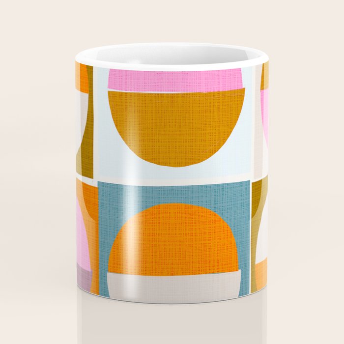 Mid-Mod Sun and Moon Pattern Collage Coffee Mug Gallery Image 4