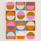 Mid-Mod Sun and Moon Pattern Collage Jigsaw Puzzle Gallery Image 1