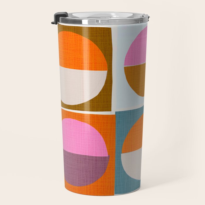 Mid-Mod Sun and Moon Pattern Collage Travel Mug Gallery Image 3